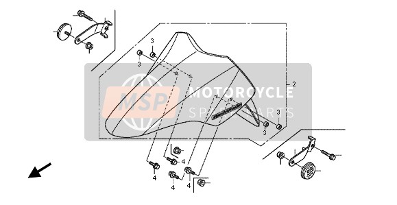 61110KWN930ZD, Fender Set, Fr. (Wl) *NHA14M* (NHA14M Seal Silver Metallic), Honda, 0